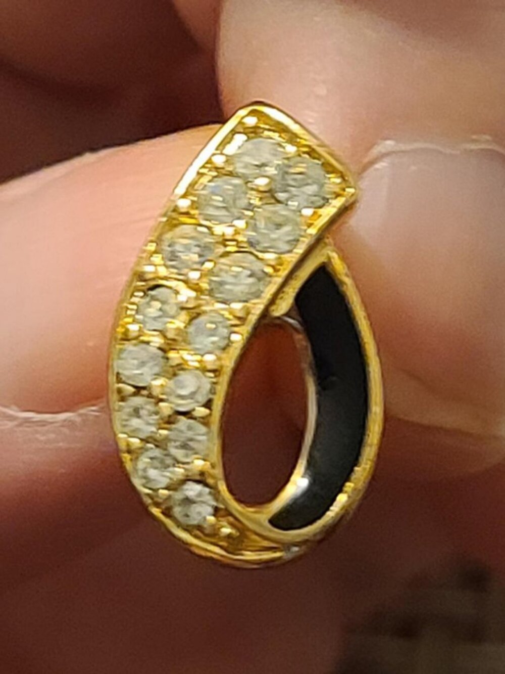 Goldtone And Rhinestone - Picture 3 of 3